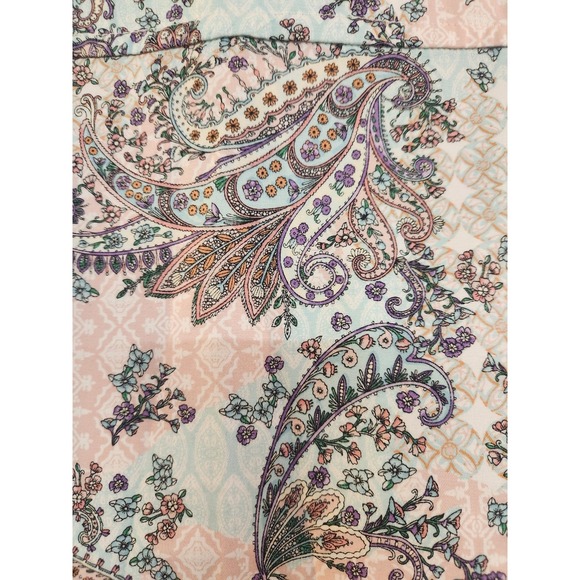 Talbots Women's Pink Paisley Pencil Mini Skirt Size 10 Petite Preppy Office Work - Picture 4 of 10